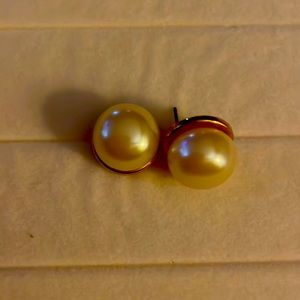 Faux pearl earrings